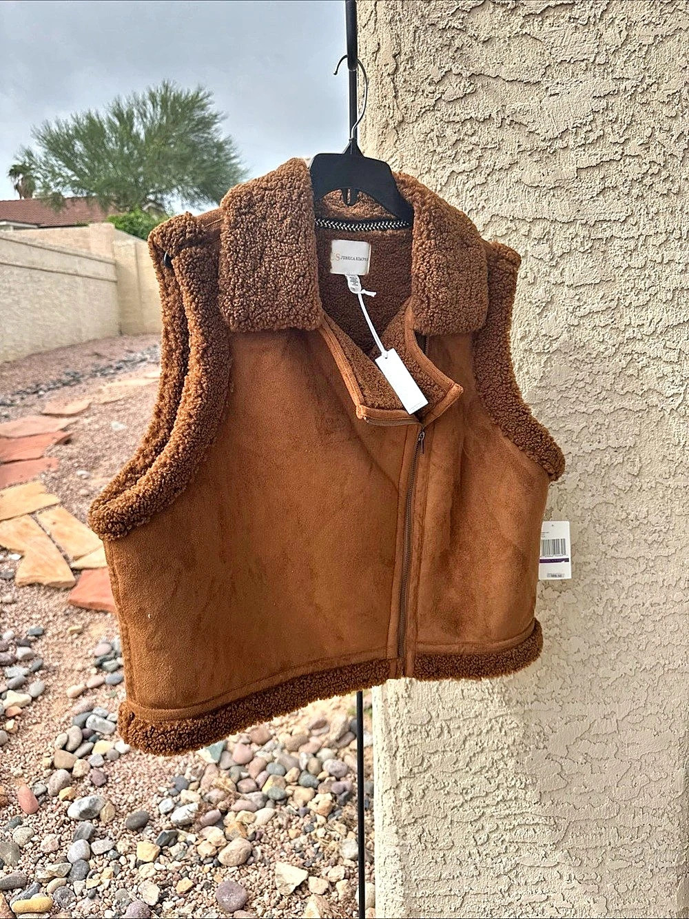 Jessica Simpson Sherpa Vest in Brown Size xxl NWT